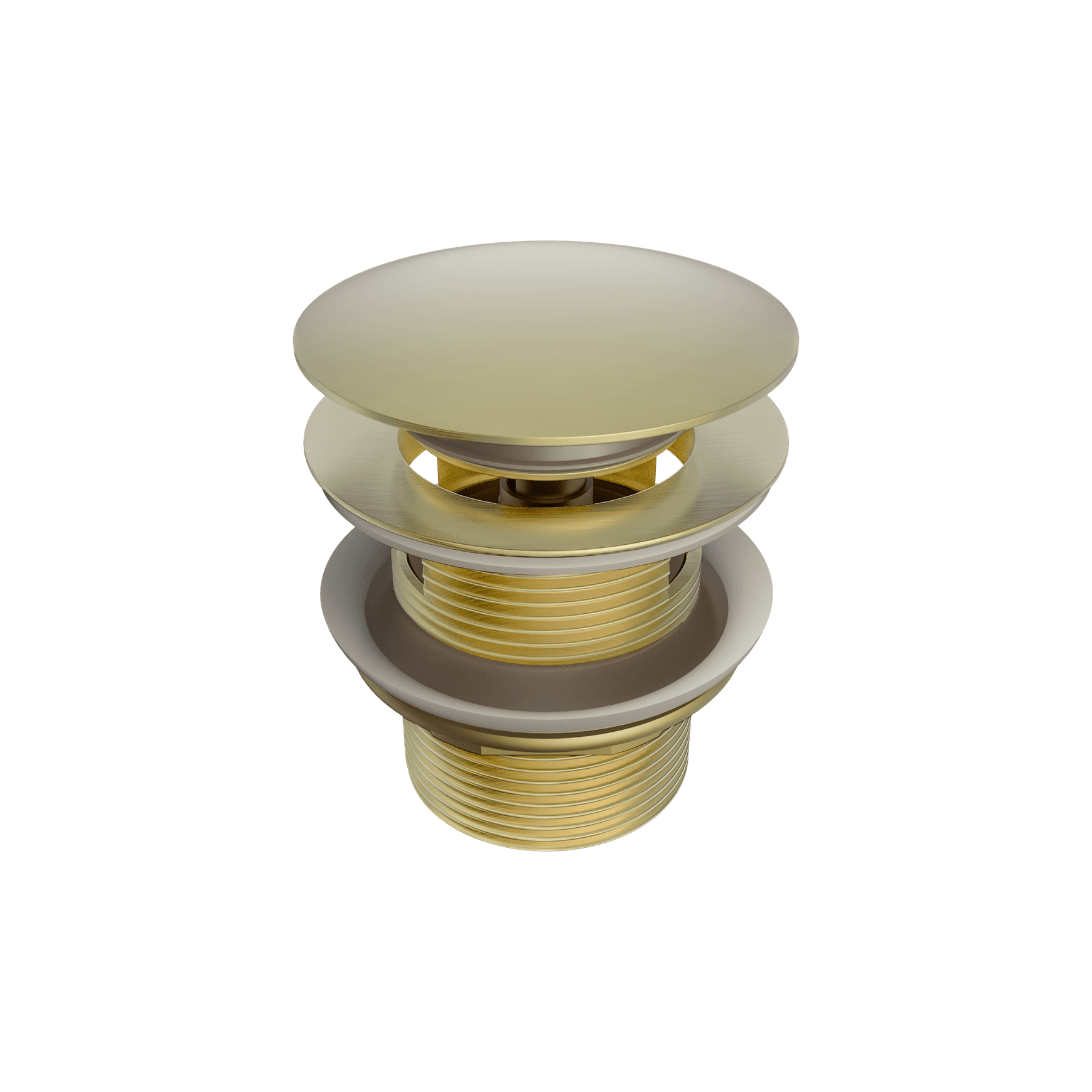 Pop Up Bath Waste 40mm With Overflow Brushed Gold