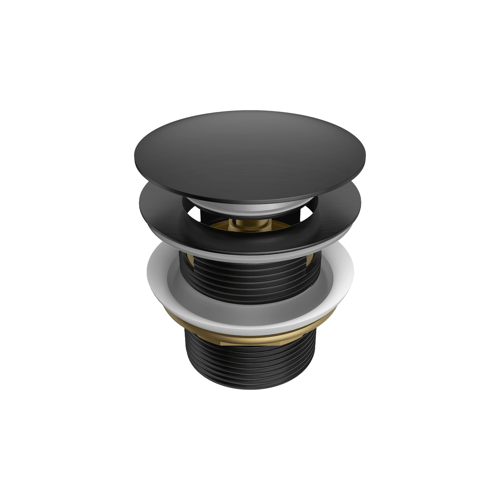 Pop Up Bath Waste 40mm With Overflow Gun Metal