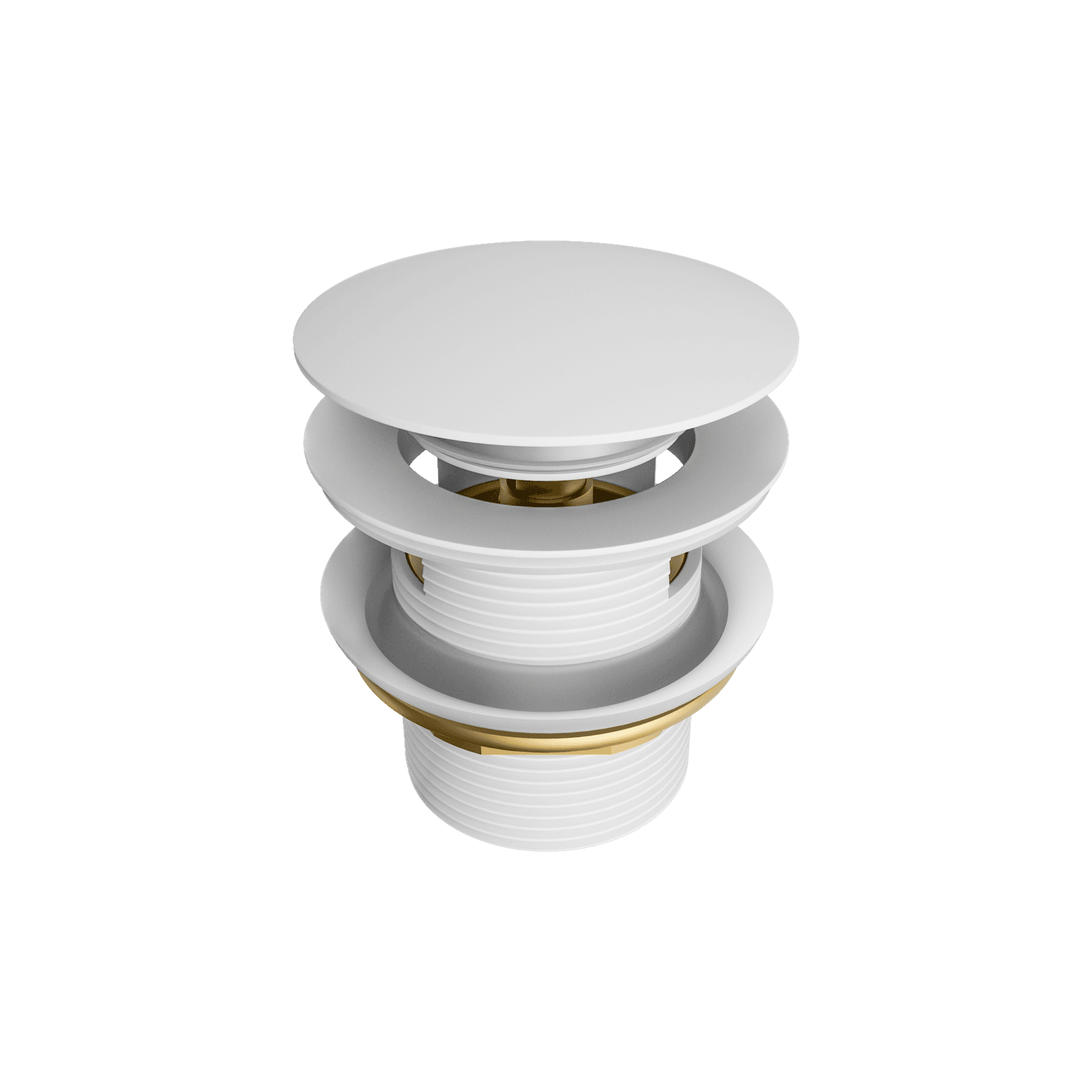 Pop Up Bath Waste 40mm With Overflow Matte White
