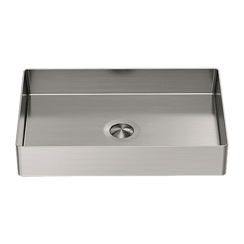 Opal Rectangle Stainless Steel Basin Brushed Nickel