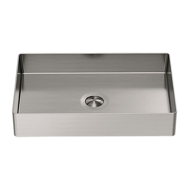 Opal Rectangle Stainless Steel Basin Brushed Nickel
