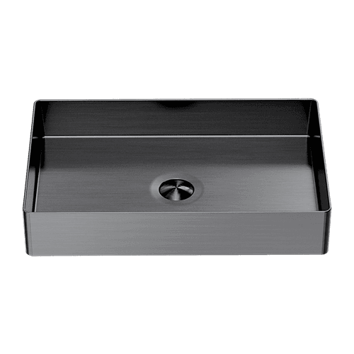Opal Rectangle Stainless Steel Basin Graphite