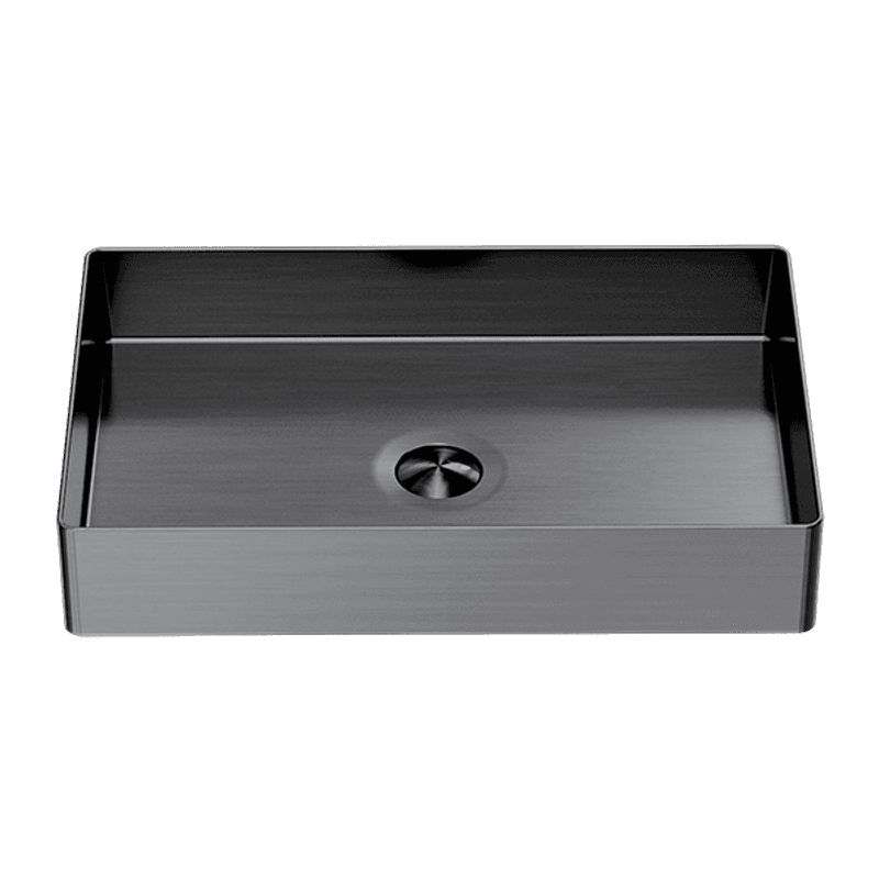 Opal Rectangle Stainless Steel Basin Graphite