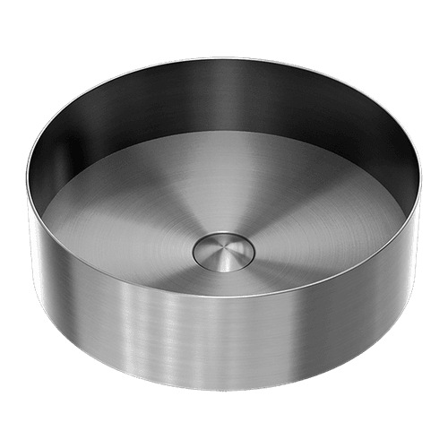 Opal Round 400mm Stainless Steel Basin Graphite