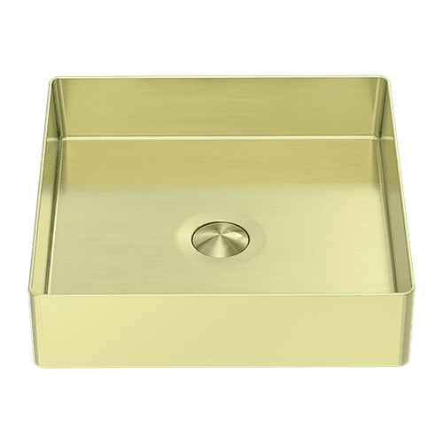 Opal Square 400mm Stainless Steel Basin Brushed Gold