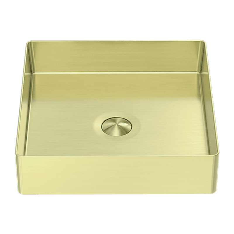 Opal Square 400mm Stainless Steel Basin Brushed Gold