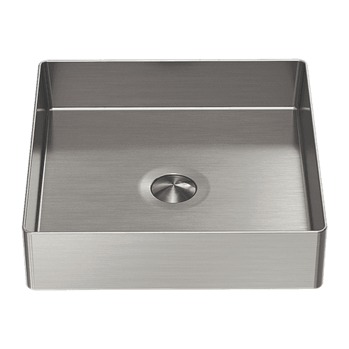 Opal Square 400mm Stainless Steel Basin Brushed Nickel