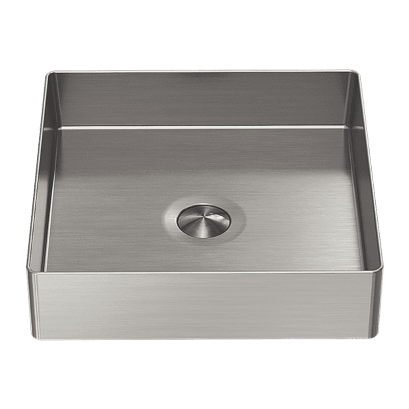 Opal Square 400mm Stainless Steel Basin Brushed Nickel