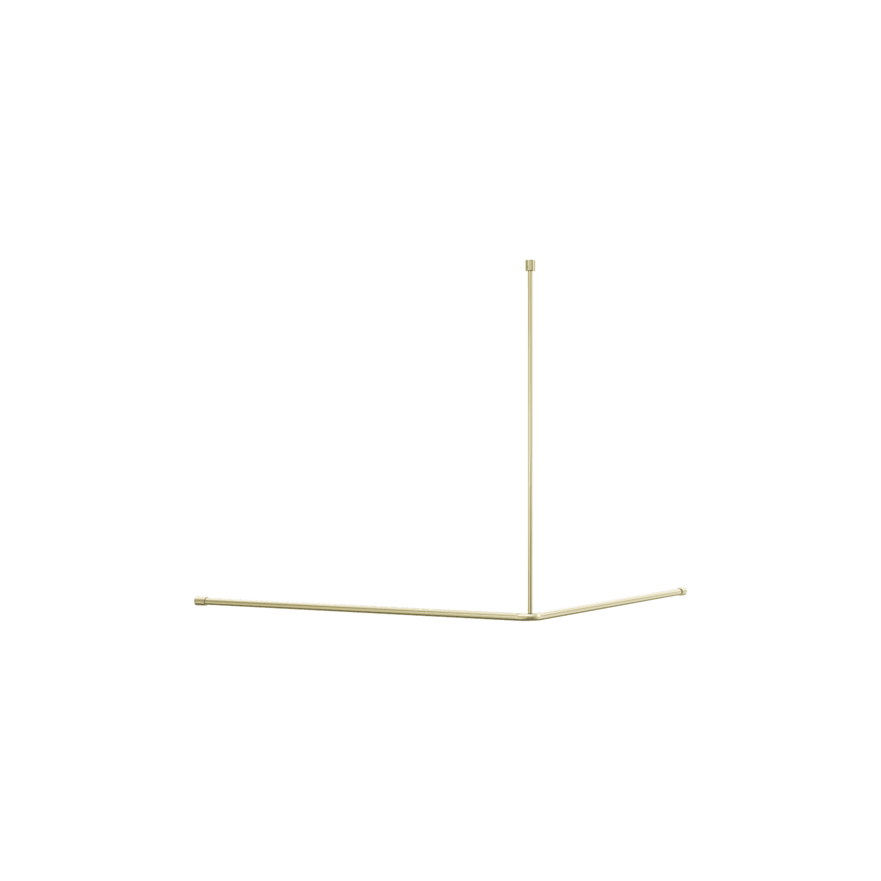 Mecca Care Curtain Rail 1200x1200mm 90 Degree Brushed Gold