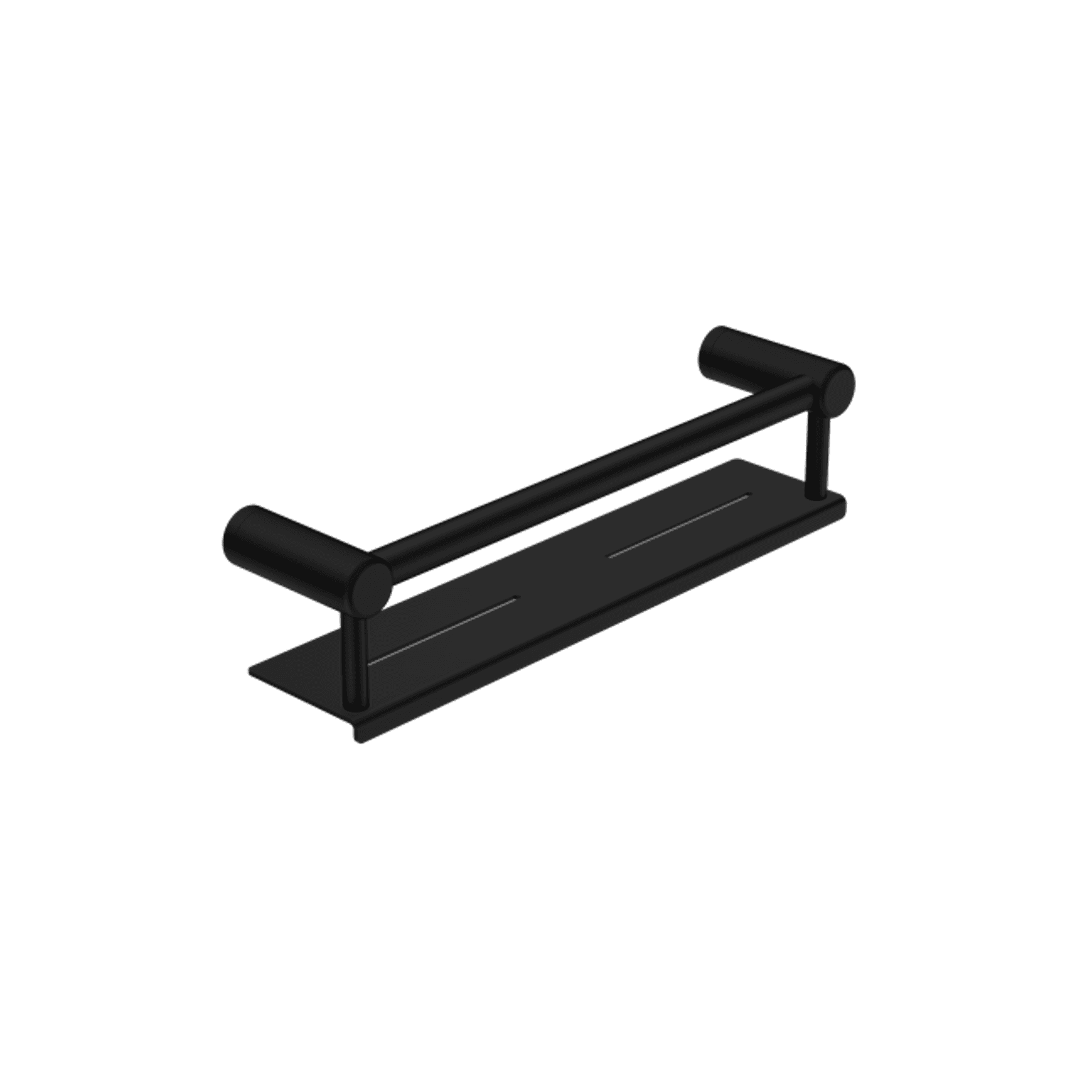 Mecca Care 25mm Grab Rail With Shelf 450mm Matte Black