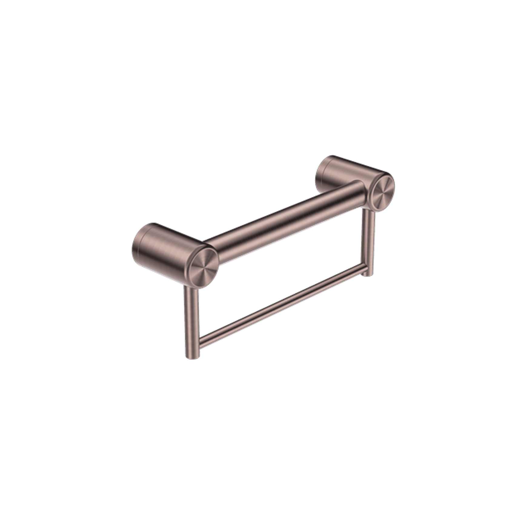 Mecca Care 32mm Grab Rail With Towel Holder 300mm Brushed Bronze