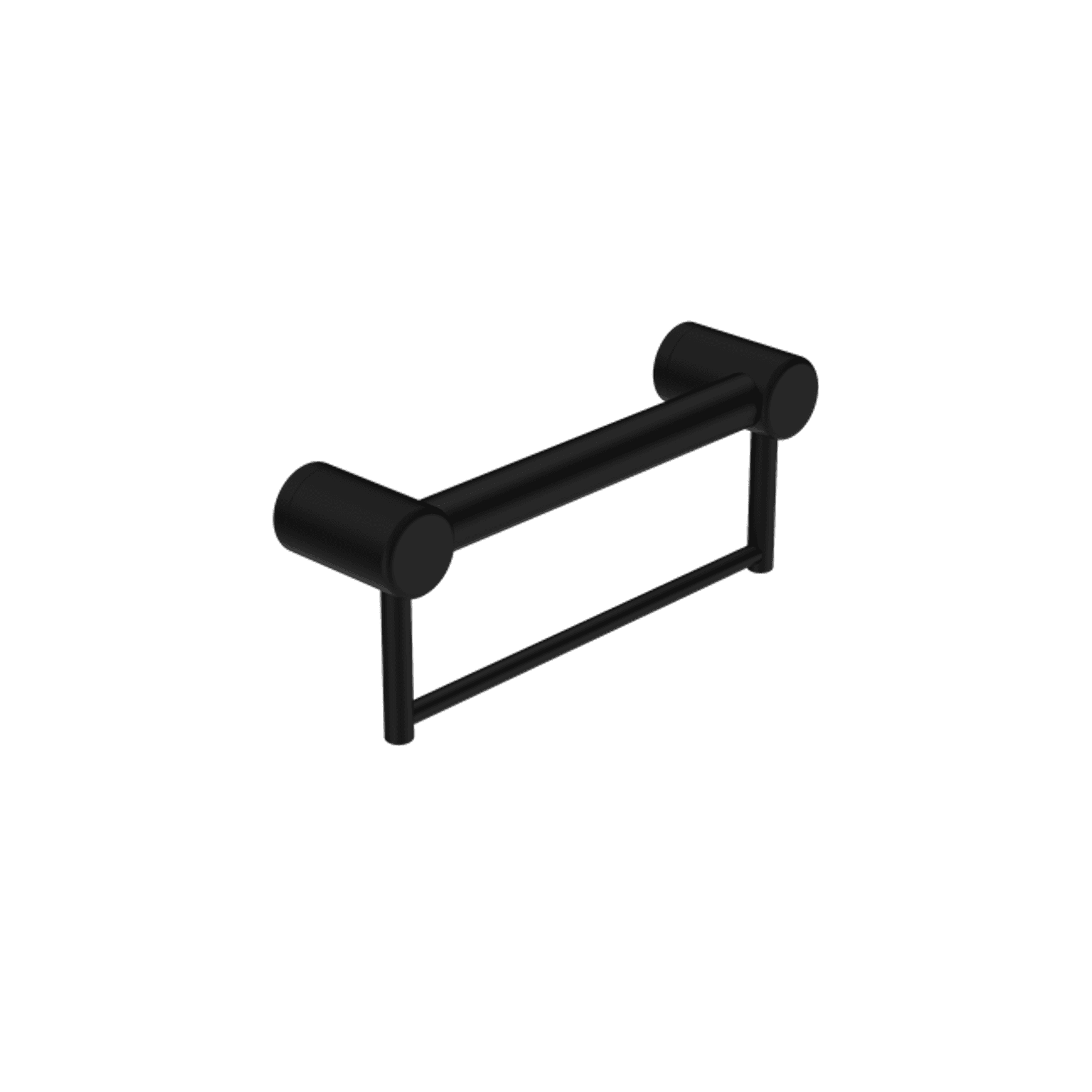 Mecca Care 32mm Grab Rail With Towel Holder 300mm Matte Black