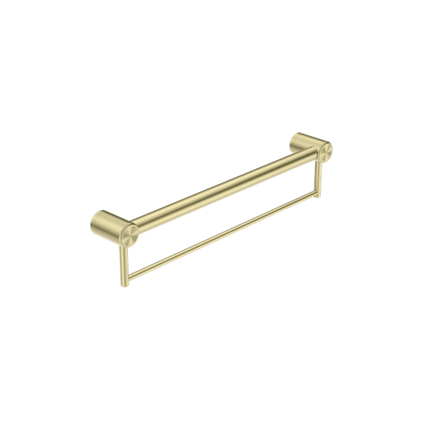Mecca Care 32mm Grab Rail With Towel Holder 600mm Brushed Gold