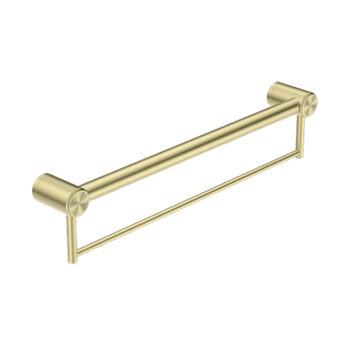 Mecca Care 32mm Grab Rail With Towel Holder 600mm Brushed Gold