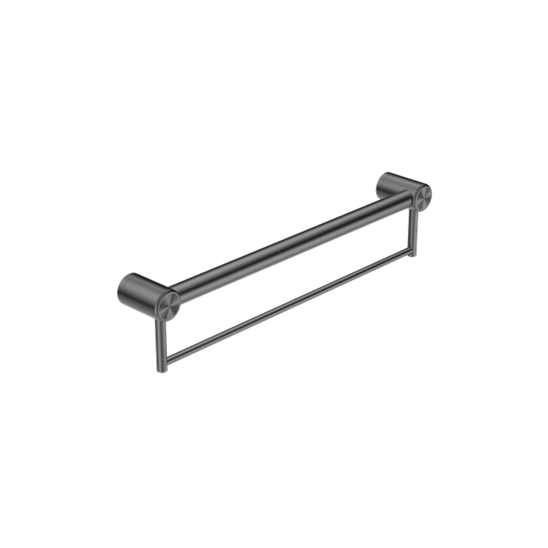 Mecca Care 32mm Grab Rail With Towel Holder 600mm Gun Metal