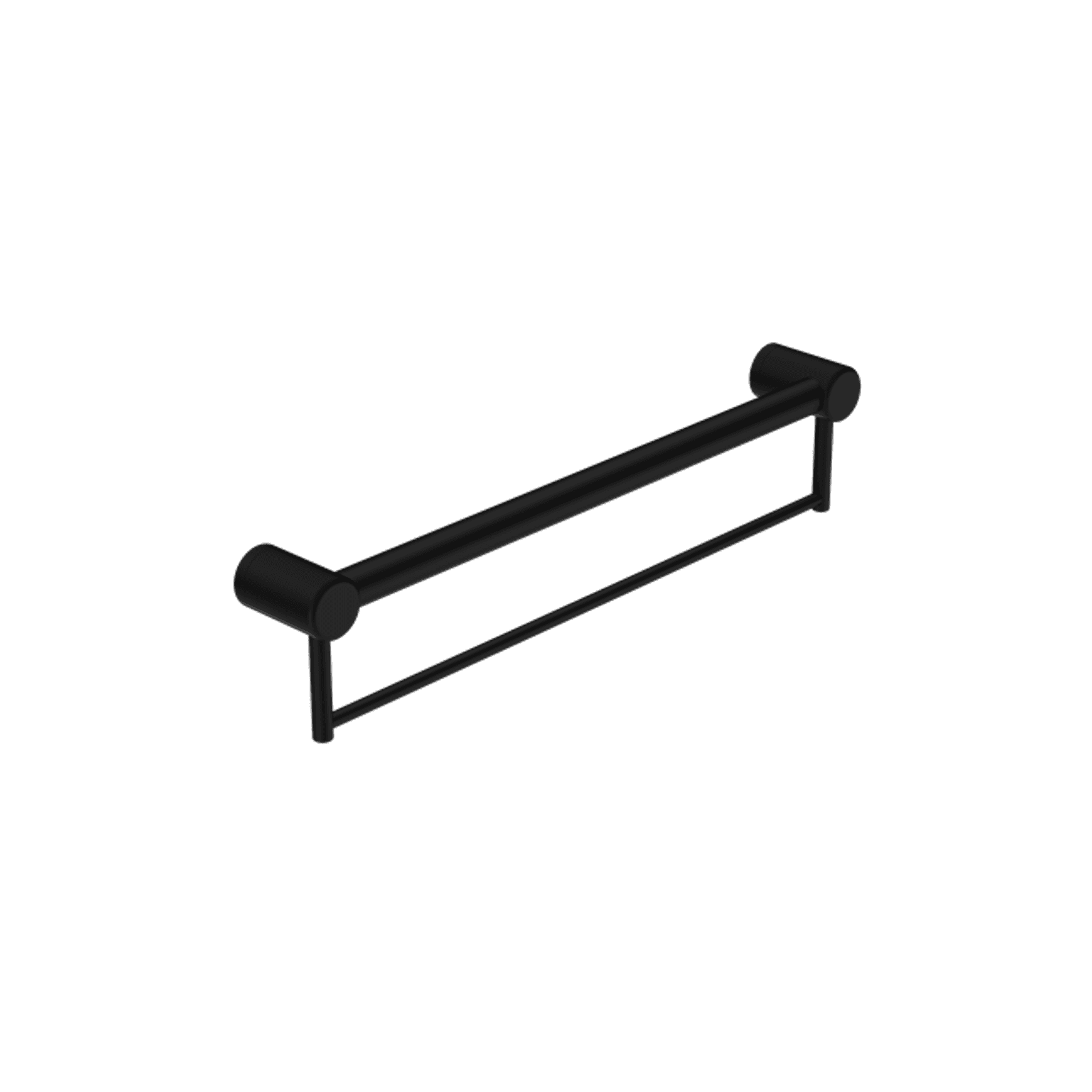 Mecca Care 32mm Grab Rail With Towel Holder 600mm Matte Black