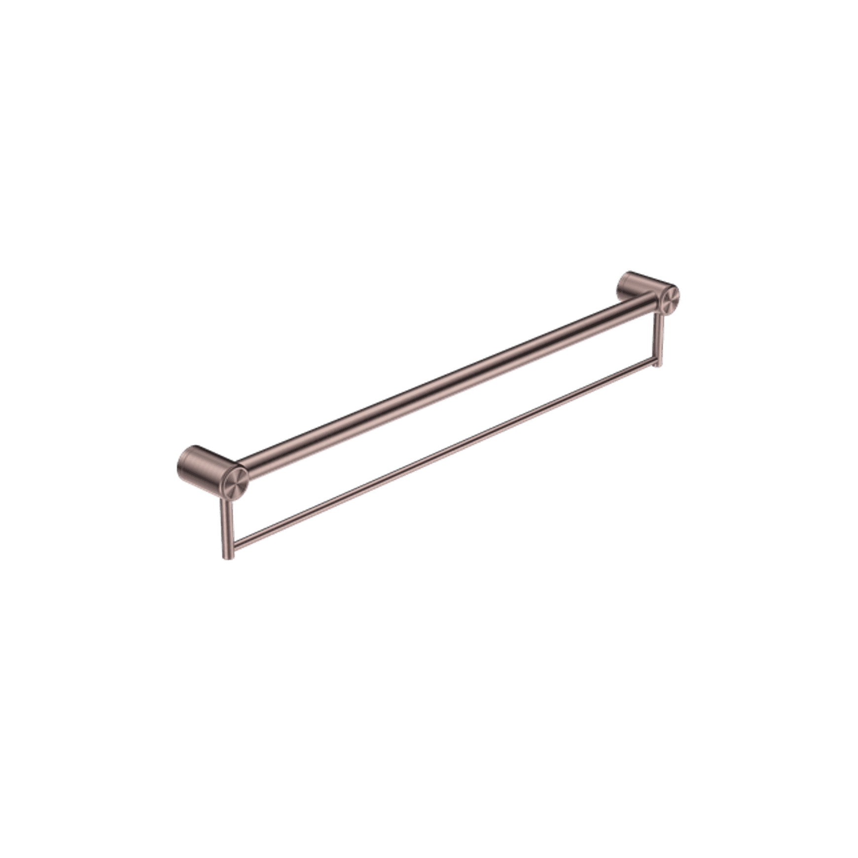 Mecca Care 32mm Grab Rail With Towel Holder 900mm Brushed Bronze