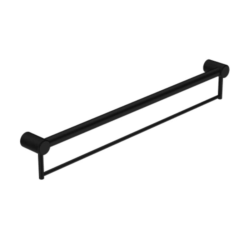 Mecca Care 32mm Grab Rail With Towel Holder 900mm Matte Black