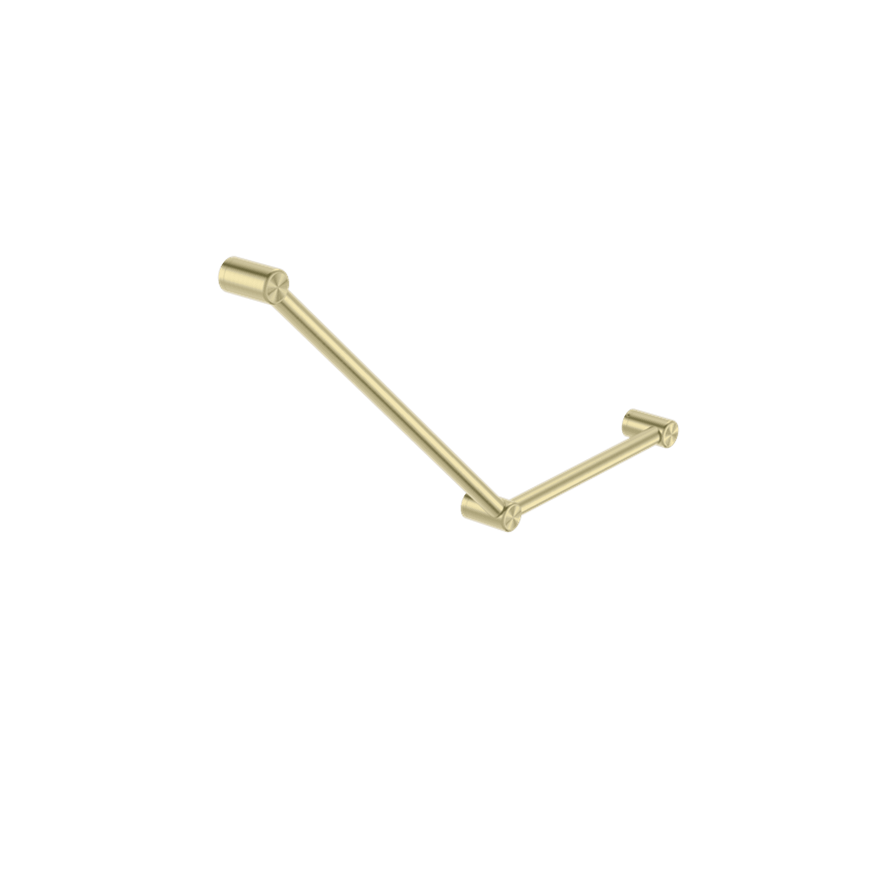 Mecca Care 32mm Ambulant Toilet Grab Rail 45 Degree 750X450mm Brushed Gold