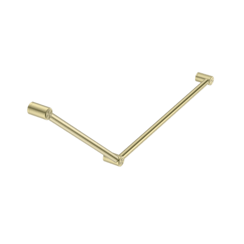 Mecca Care 32mm DDA Grab Rail Set 45 Degree 750X900mm Brushed Gold