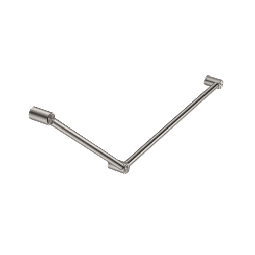 Mecca Care 32mm DDA Grab Rail Set 45 Degree 750X900mm Brushed Nickel