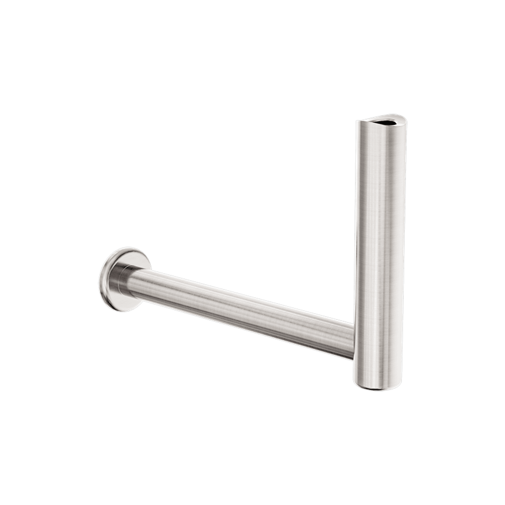 Mecca Care Add-On Fixed-Mount Toilet Roll Holder  Brushed Nickel