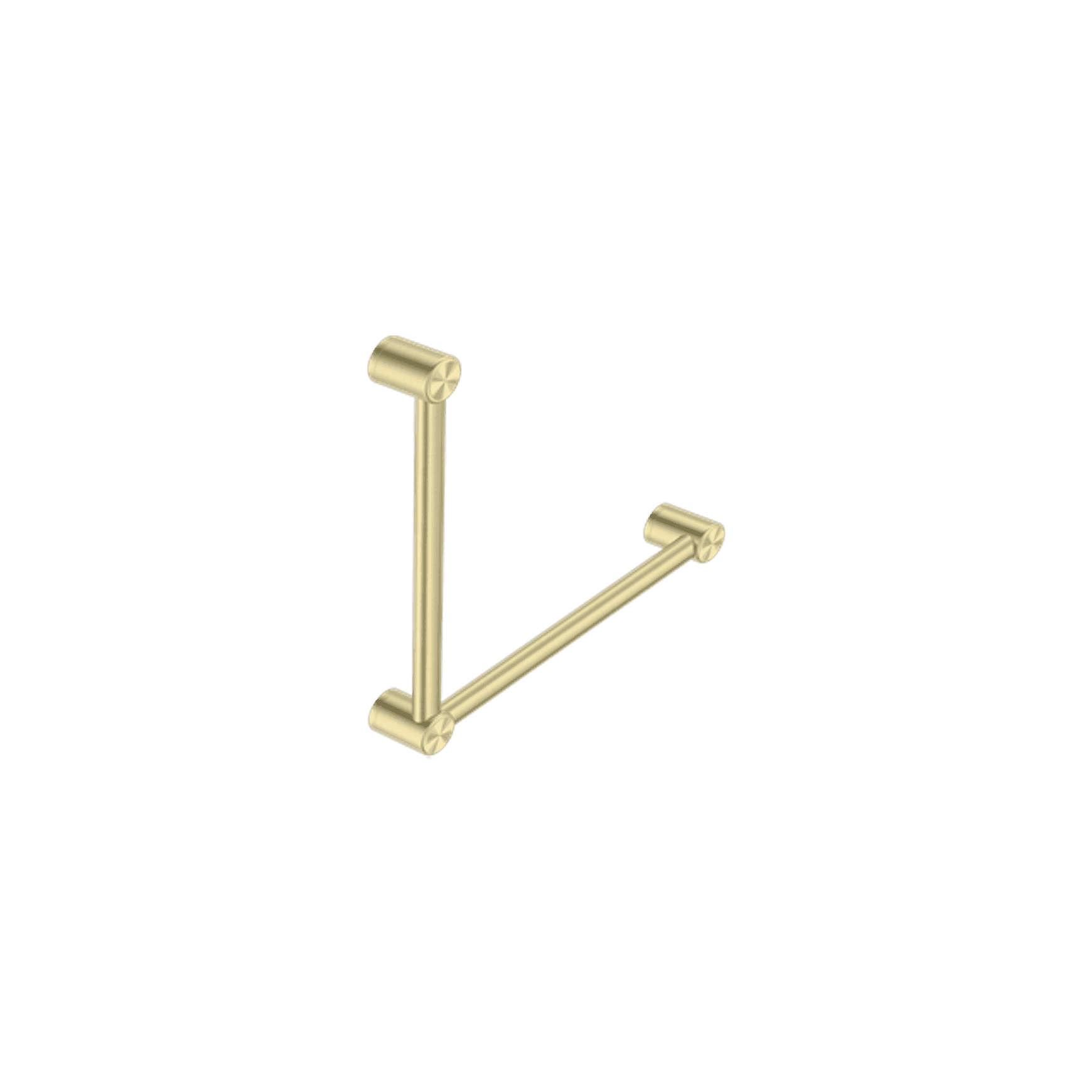 Mecca Care 32mm Ambulant Toilet Grab Rail 90 Degree 450X450mm Brushed Gold