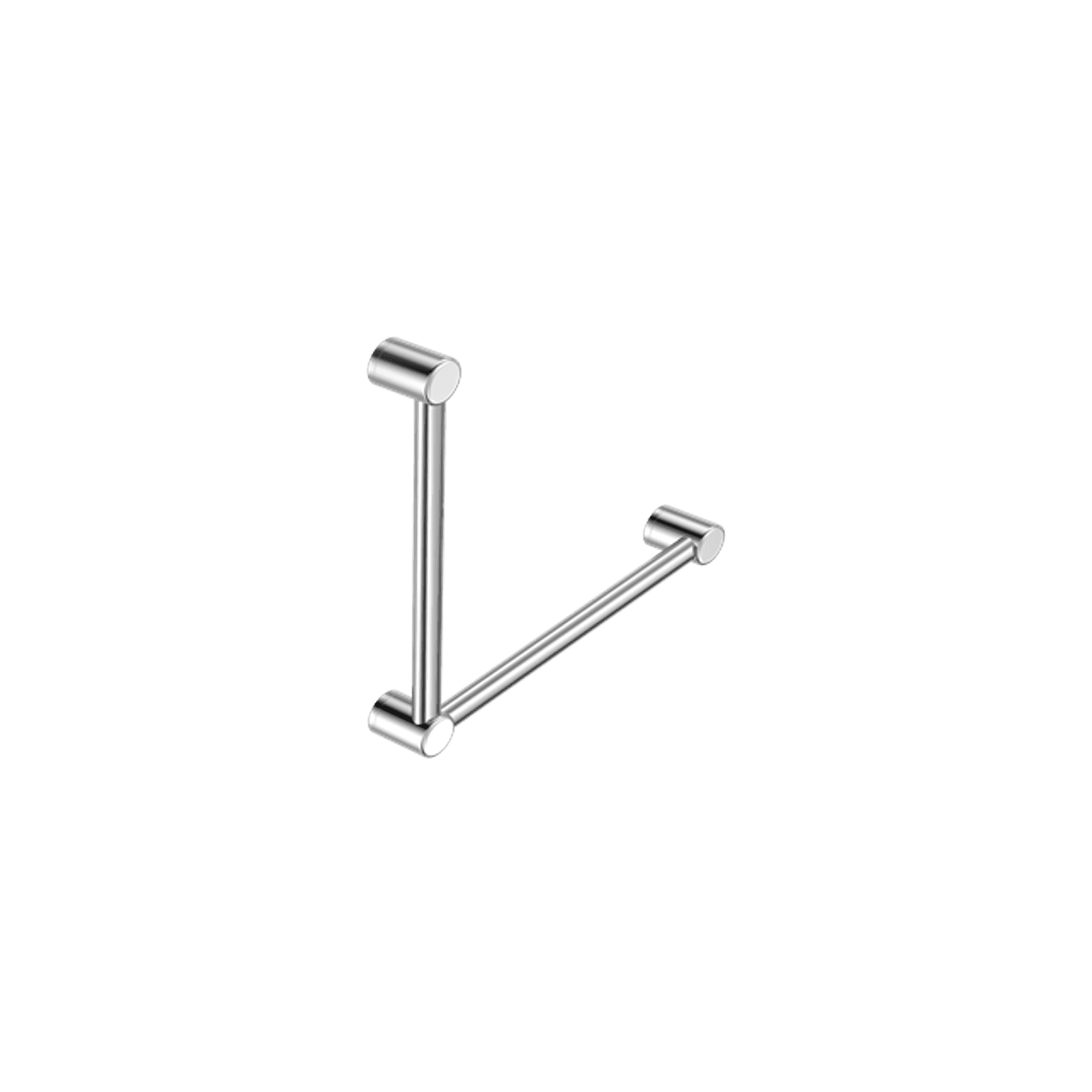 Mecca Care 32mm Ambulant Toilet Grab Rail 90 Degree 450X450mm Chrome