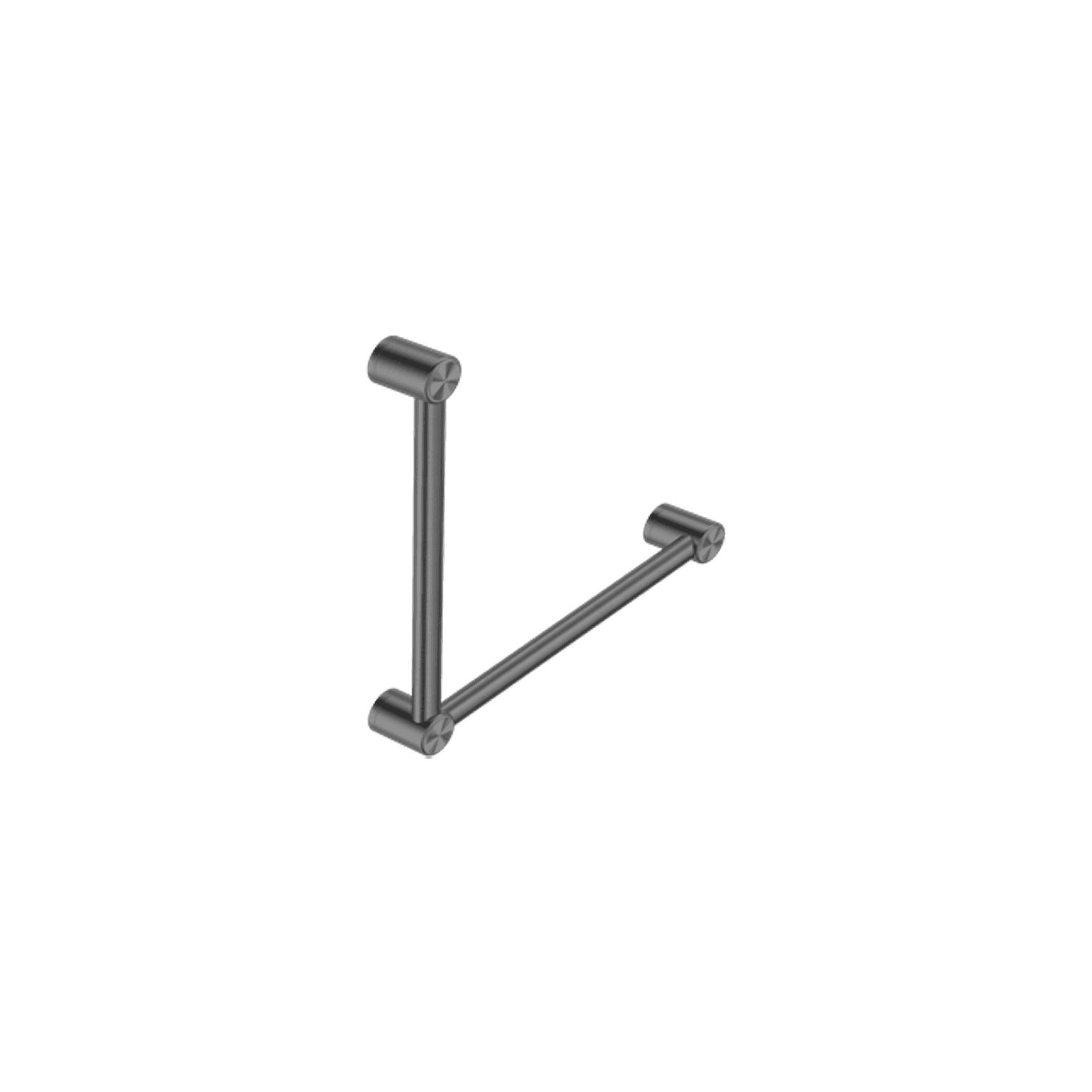 Mecca Care 32mm Ambulant Toilet Grab Rail 90 Degree 450X450mm Gun Metal
