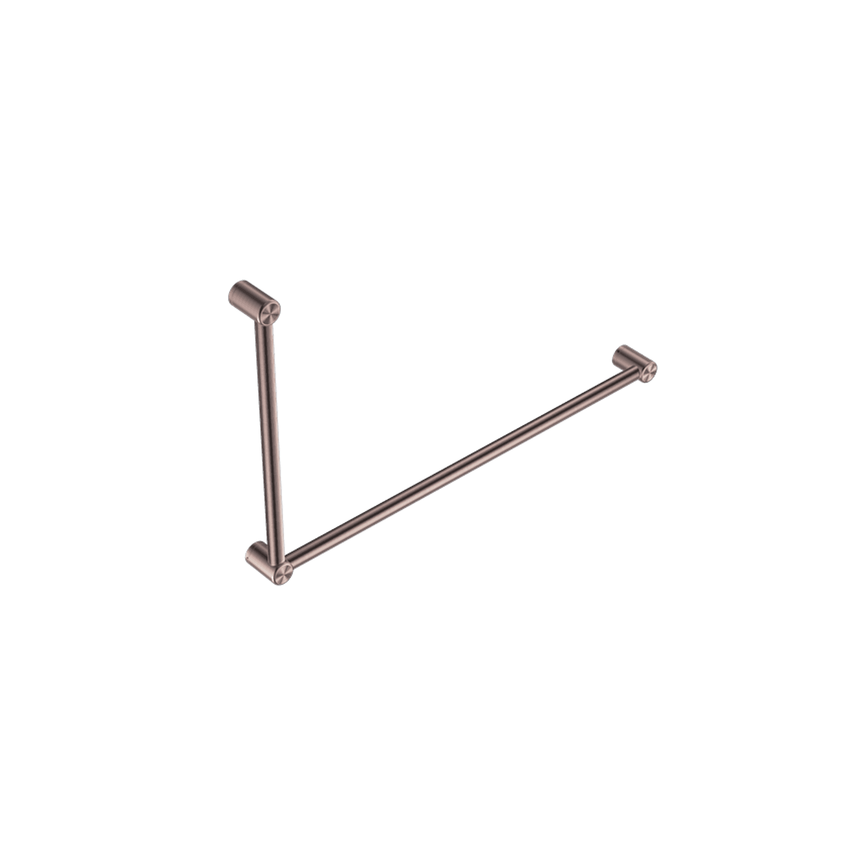 Mecca Care 32mm DDA Grab Rail Set 90 Degree 600X1000mm Brushed Bronze