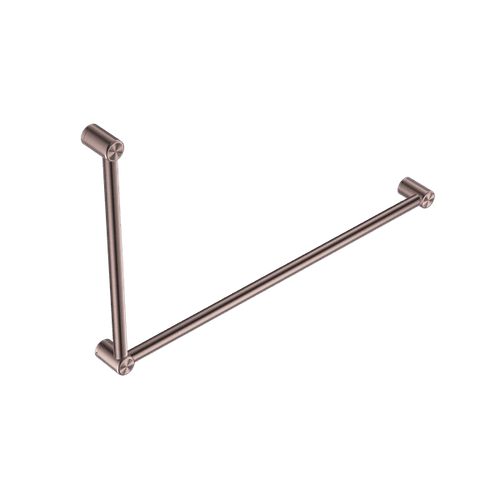Mecca Care 32mm DDA Grab Rail Set 90 Degree 600X1000mm Brushed Bronze