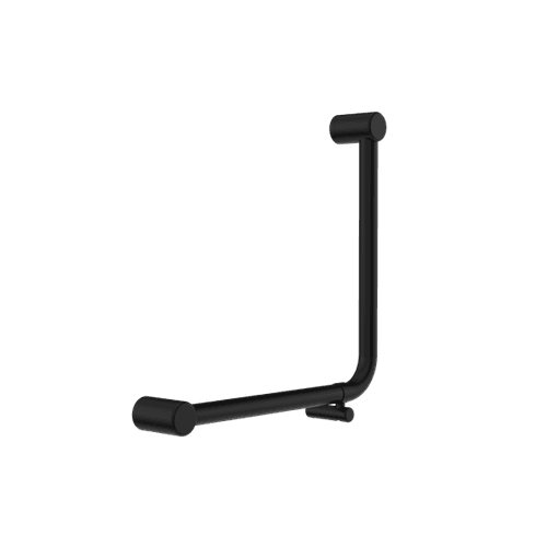 Mecca Care 32mm Ambulant 90 Degree Bent Tube Grab Rail 450X450mm Matte Black