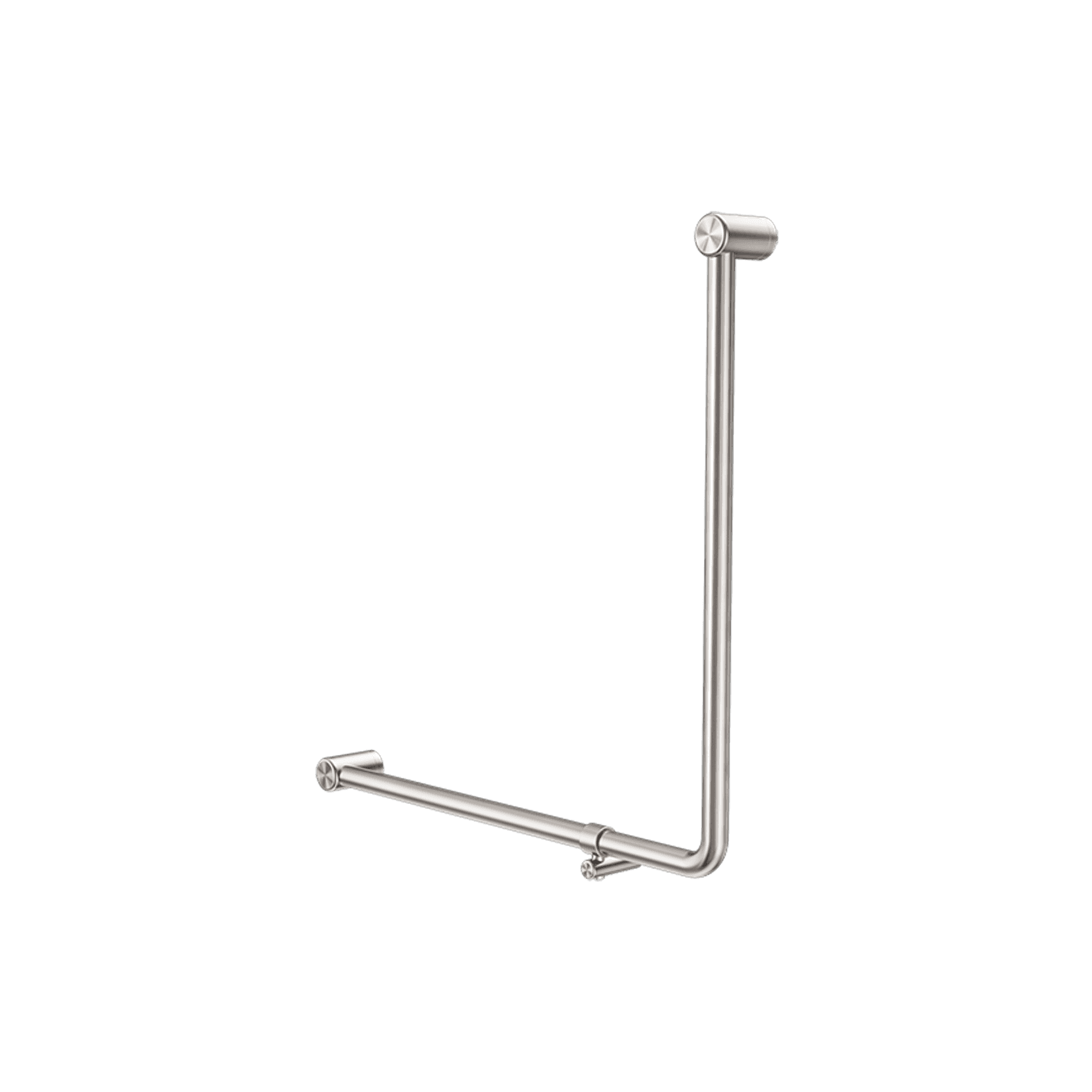 Mecca Care 32mm Ambulant 90 Degree Bent Tube Grab Rail 750X750mm Brushed Nickel