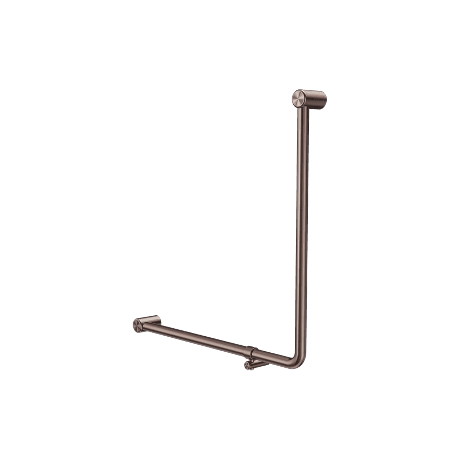 Mecca Care 32mm Ambulant 90 Degree Bent Tube Grab Rail 750X750mm Brushed Bronze