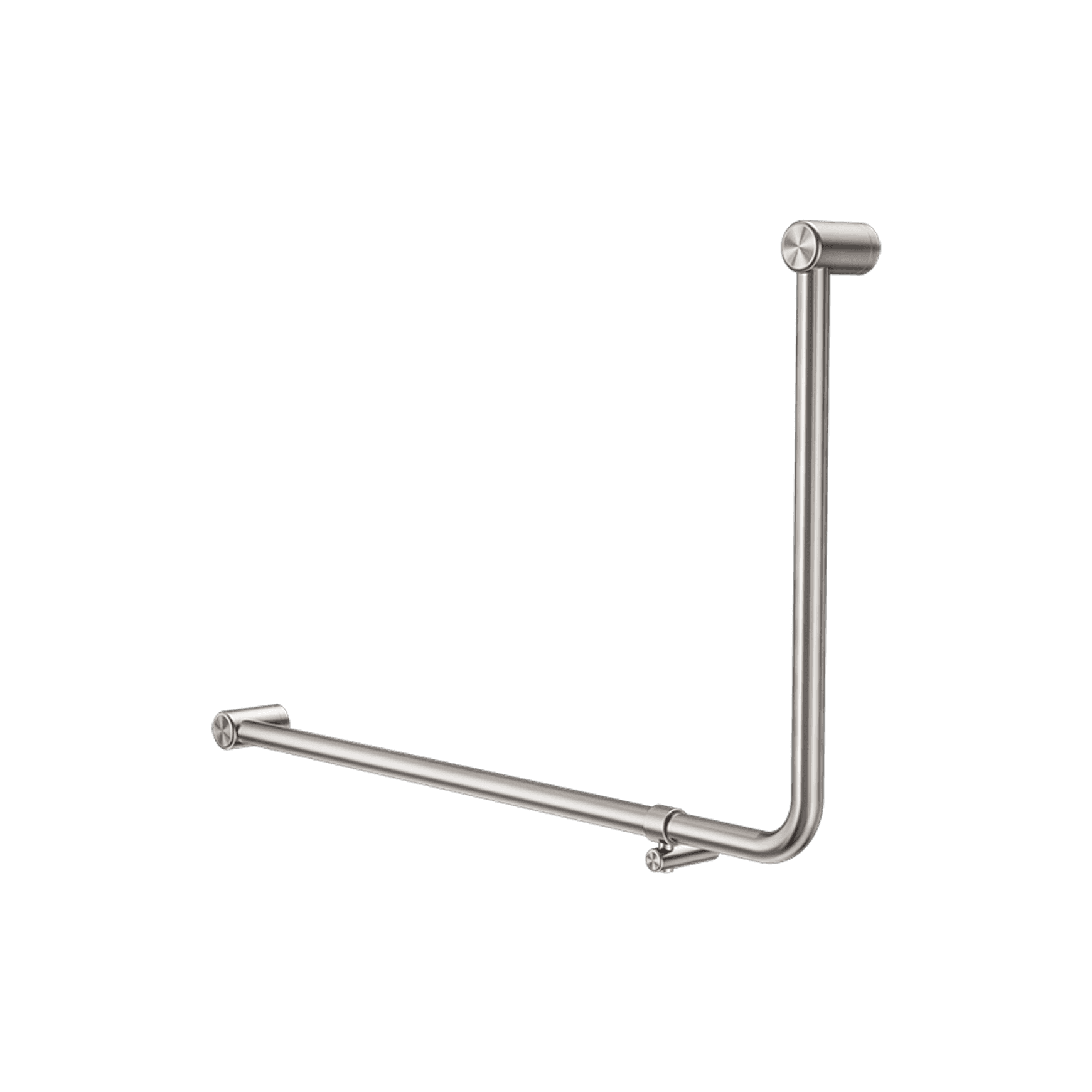 Mecca Care 32mm Ambulant 90 Degree Bent Tube Grab Rail 600X1000mm Brushed Nickel