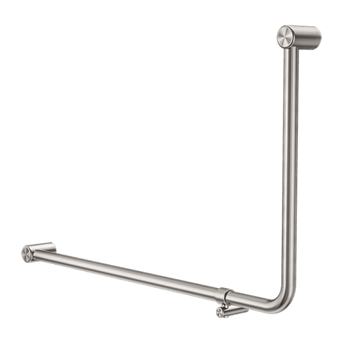 Mecca Care 32mm Ambulant 90 Degree Bent Tube Grab Rail 600X1000mm Brushed Nickel