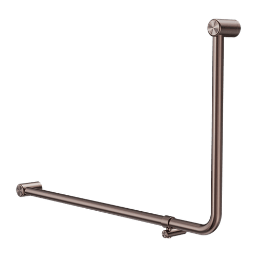 Mecca Care 32mm Ambulant 90 Degree Bent Tube Grab Rail 600X1000mm Brushed Bronze