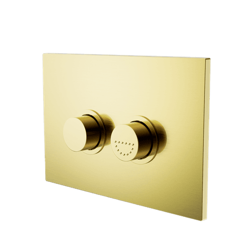 Mecca Care Raised Disabled Care Pneumatic Flush Buttons Plate DDA Compliant  Brushed Gold