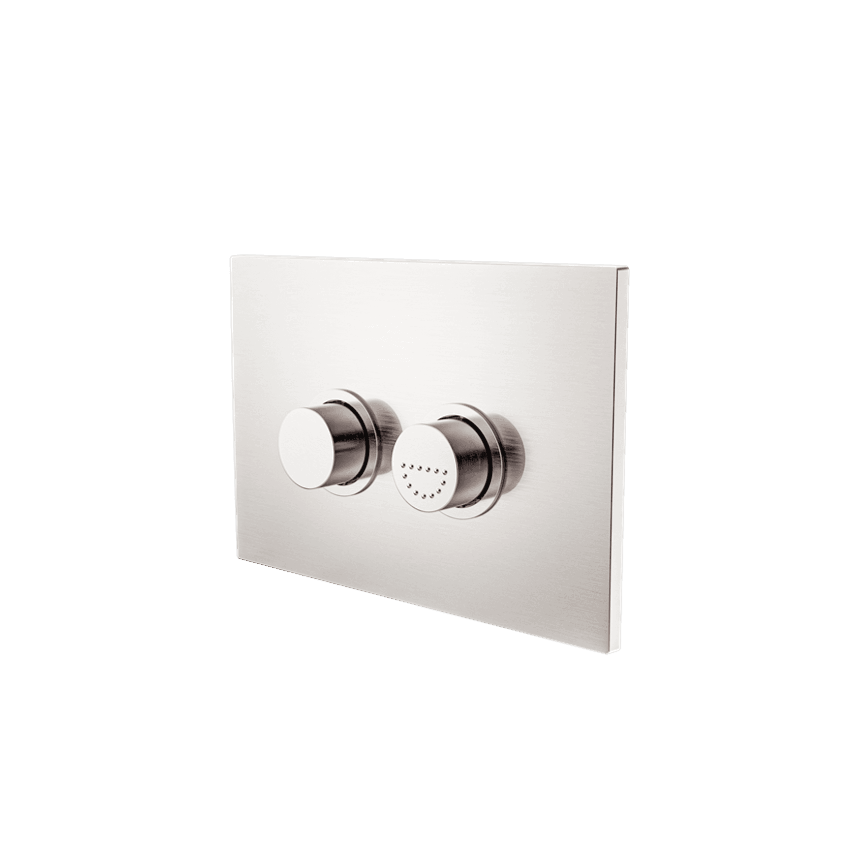Mecca Care Raised Disabled Care Pneumatic Flush Buttons Plate DDA Compliant Brushed Nickel