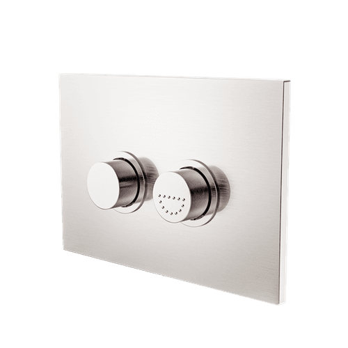 Mecca Care Raised Disabled Care Pneumatic Flush Buttons Plate DDA Compliant  Brushed Nickel