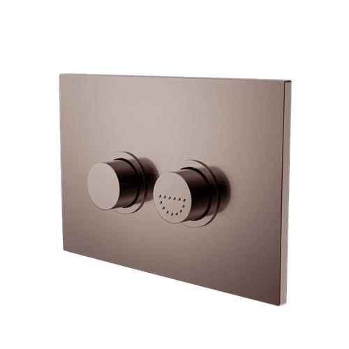 Mecca Care Raised Disabled Care Pneumatic Flush Buttons Plate DDA Compliant  Brushed Bronze
