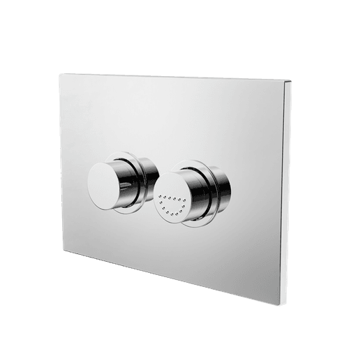 Mecca Care Raised Disabled Care Pneumatic Flush Buttons Plate DDA Compliant  Chrome