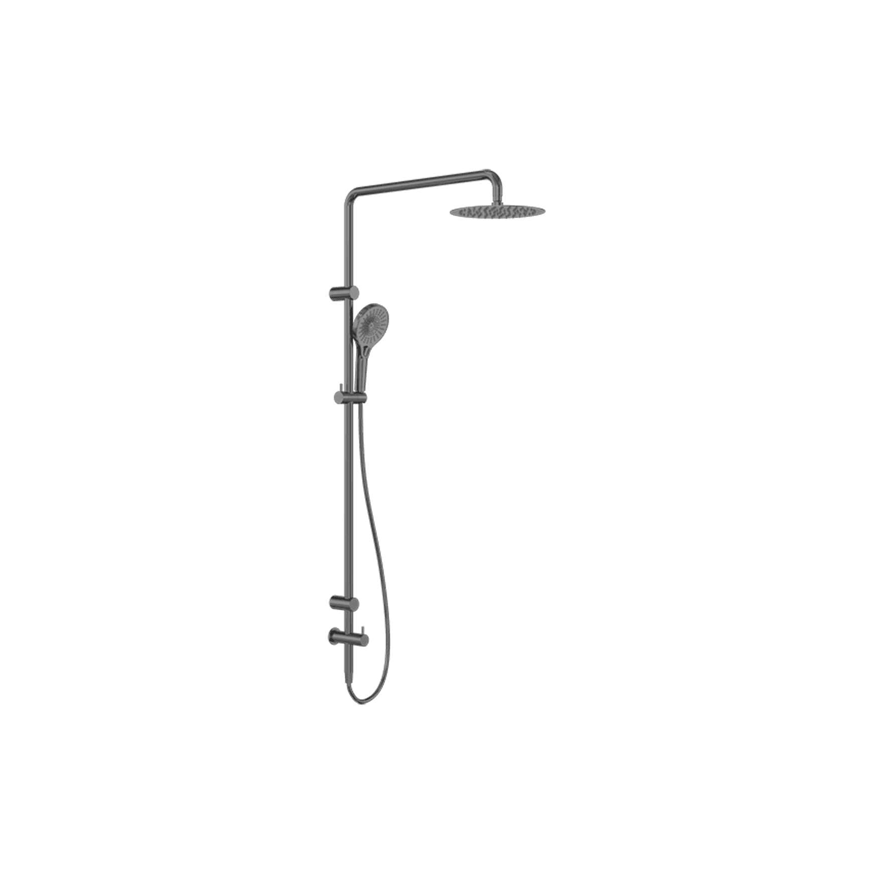 Mecca Care 25mm Grab Rail 900mm Twin Shower Set Gun Metal