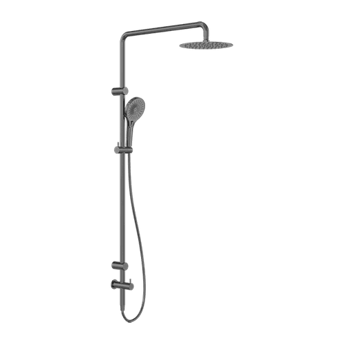 Mecca Care 25mm Grab Rail 900mm Twin Shower Set Gun Metal