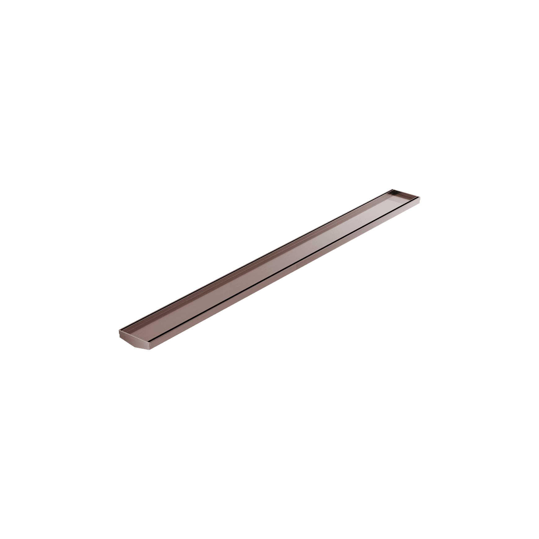 Tile Insert V Channel 1200mm Floor Grate 80mm/89mm Outlet Without Outlet And Hole Saw Brushed Bronze