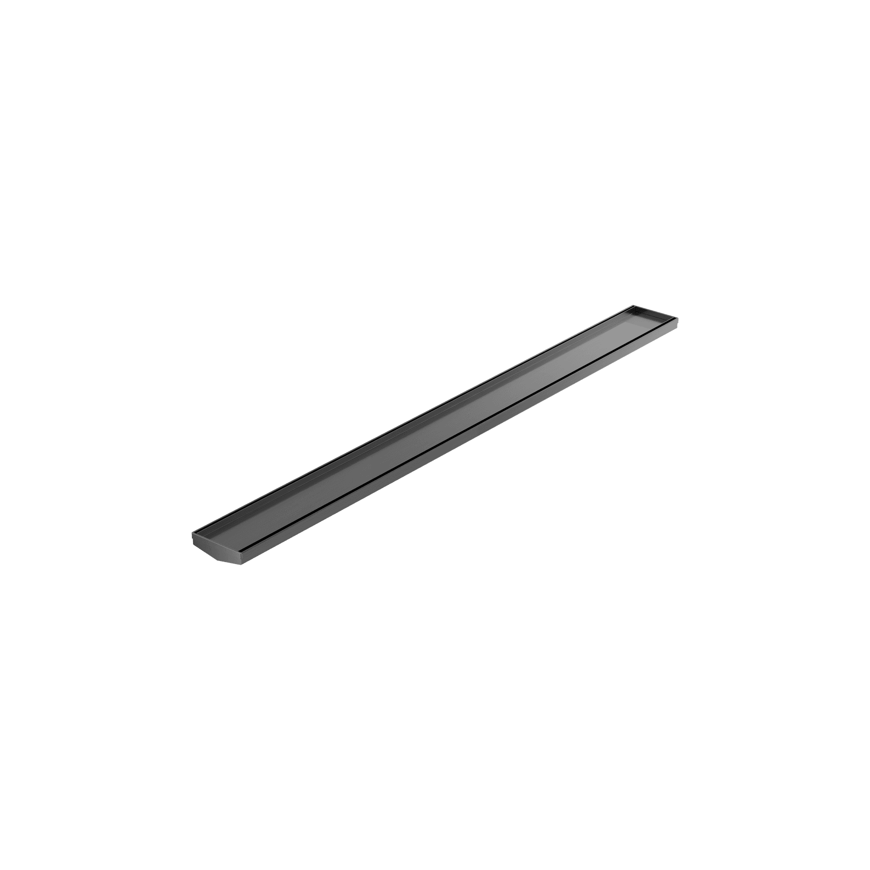 Tile Insert V Channel 1200mm Floor Grate 80mm/89mm Outlet Without Outlet And Hole Saw Gun Metal