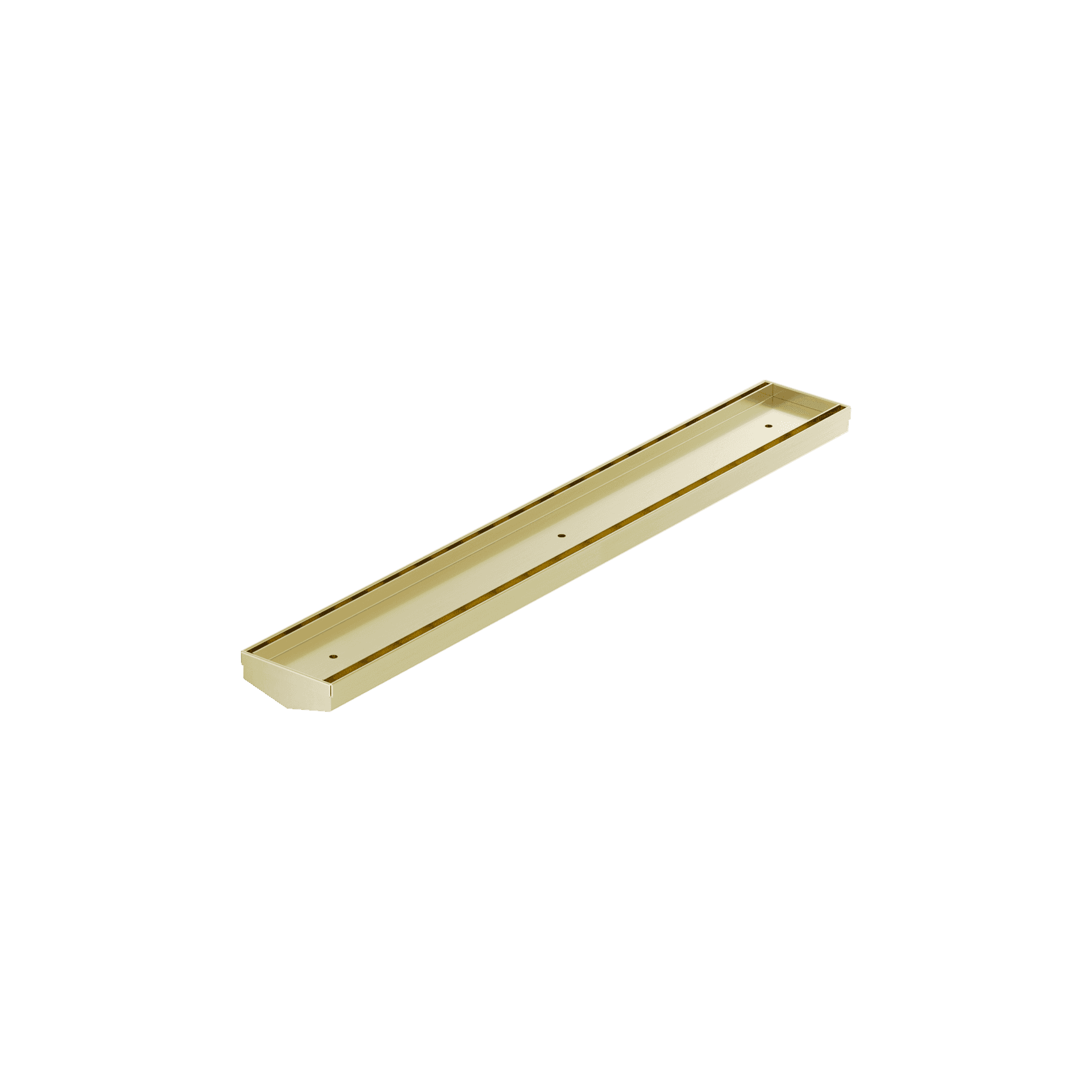Tile Insert V Channel 600mm Floor Grate 50mm Outlet Without Outlet And Hole Saw Brushed Gold