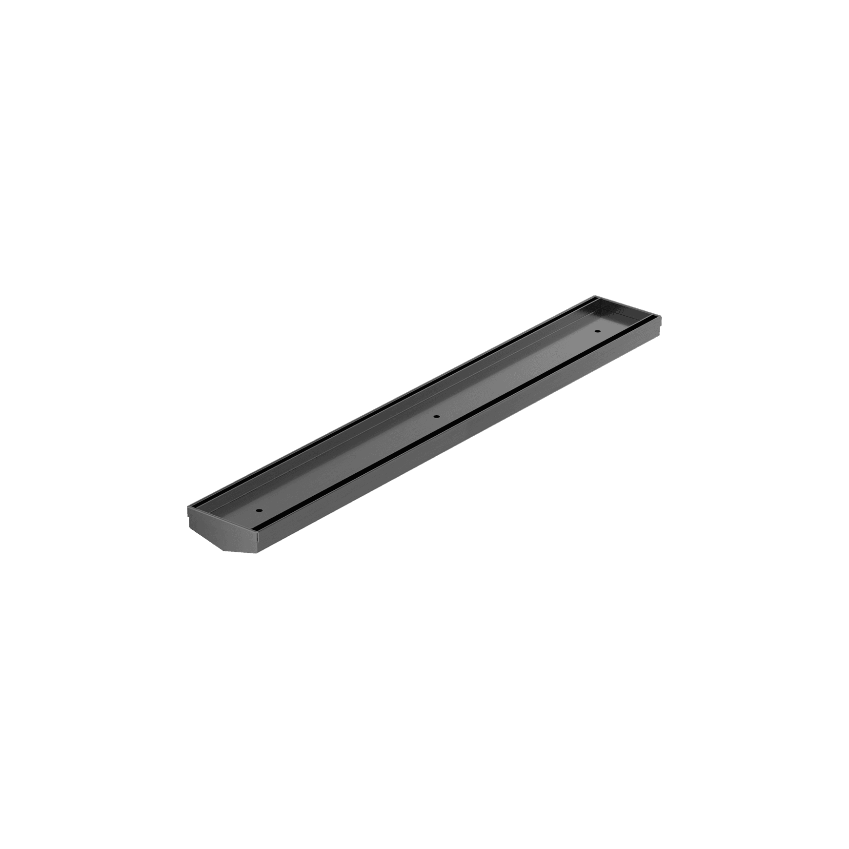 Tile Insert V Channel 600mm Floor Grate 50mm Outlet Without Outlet And Hole Saw Gun Metal