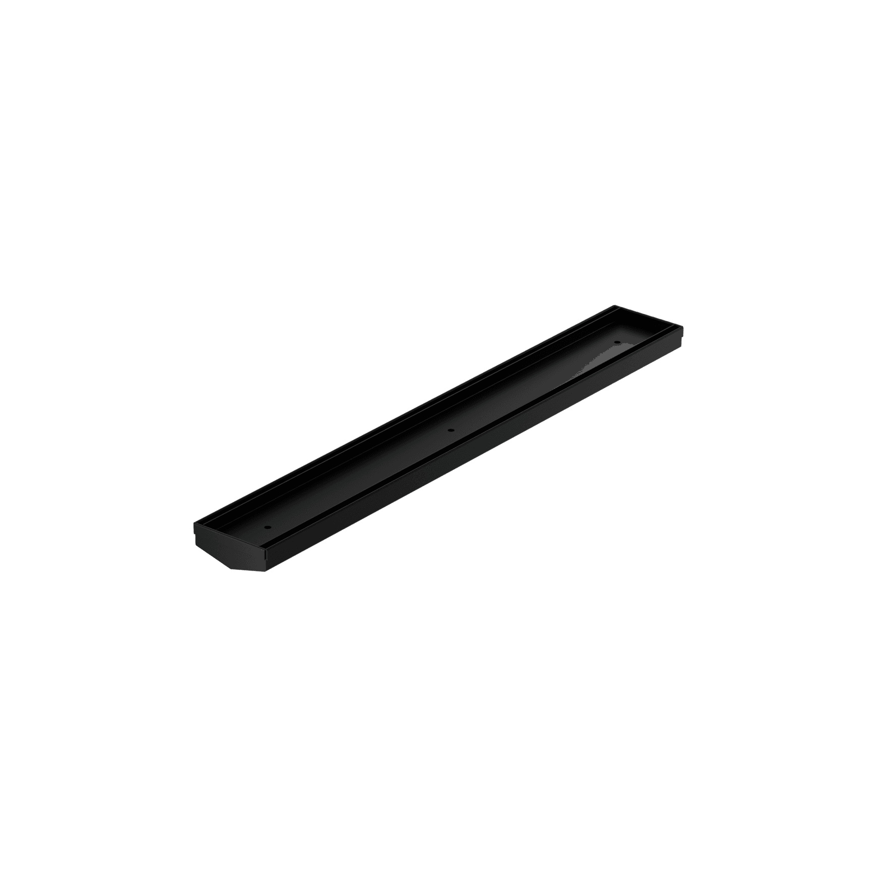 Tile Insert V Channel 600mm Floor Grate 50mm Outlet Without Outlet And Hole Saw Matte Black