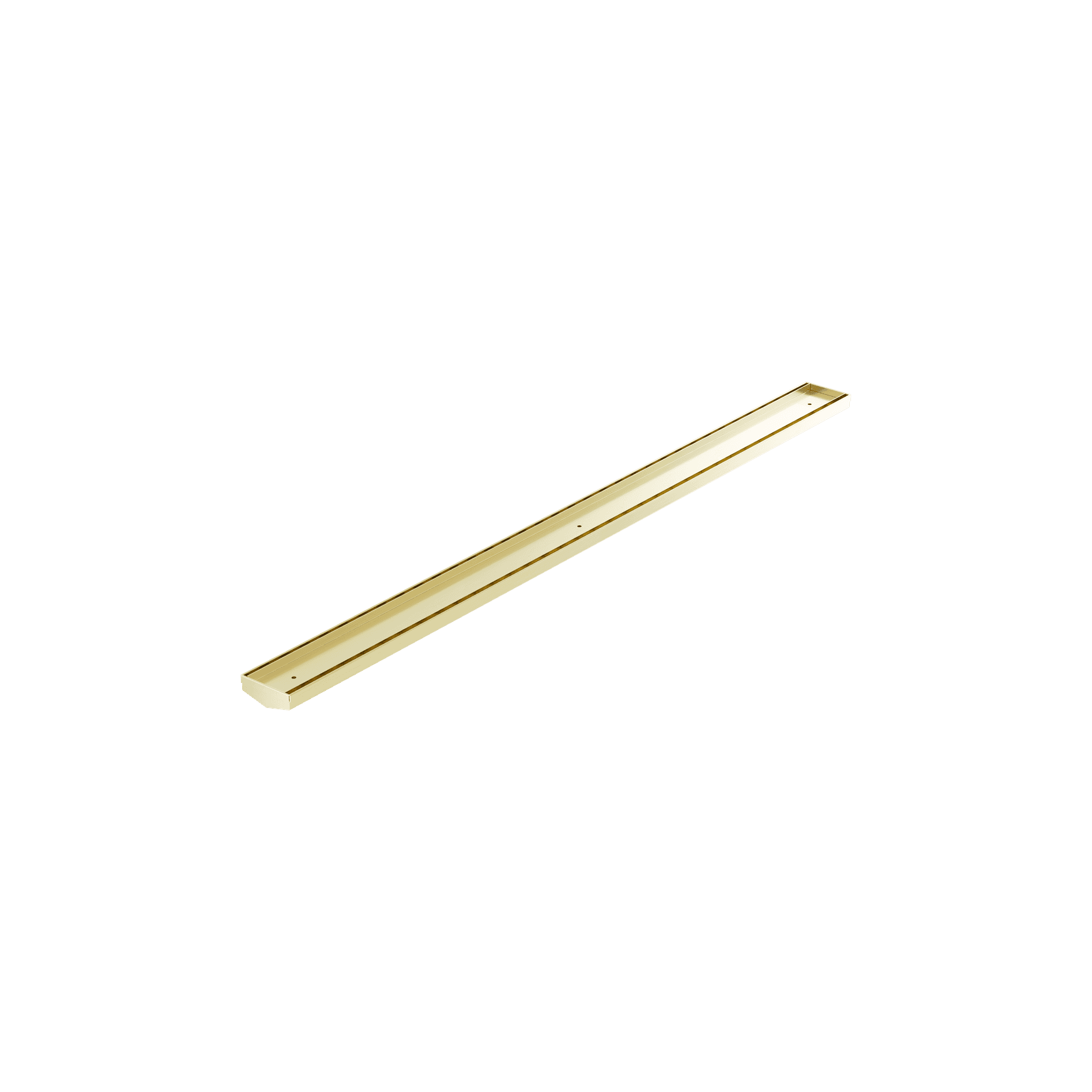 Tile Insert V Channel 1200mm Floor Grate 50mm Outlet Without Outlet And Hole Saw Brushed Gold